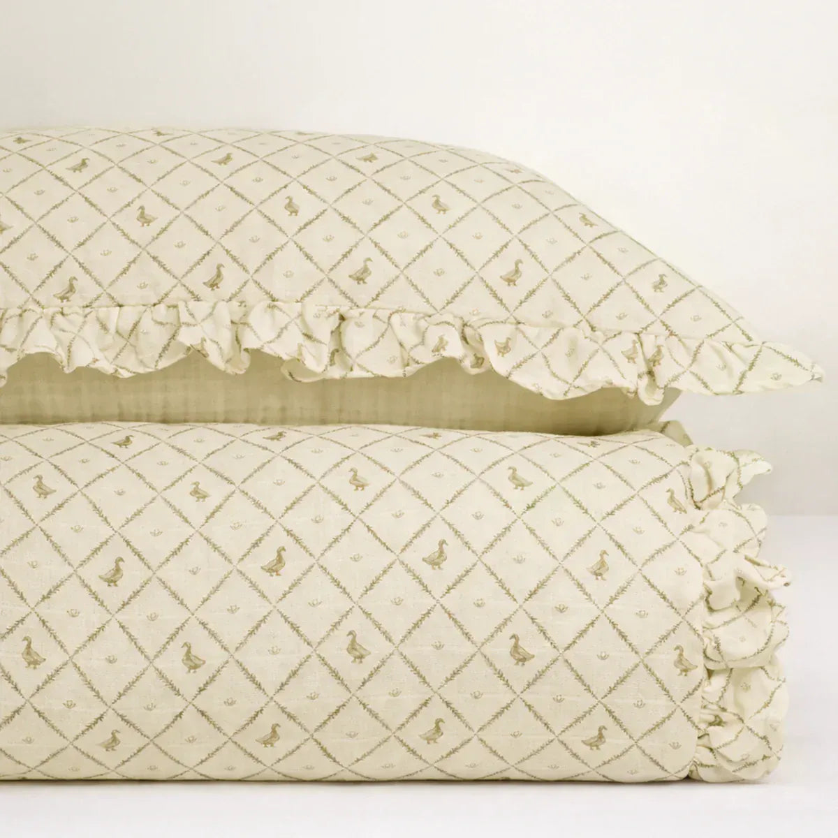 Oilo Bedding & Blankets Duck Premium Muslin Crib Quilt & Sham Set