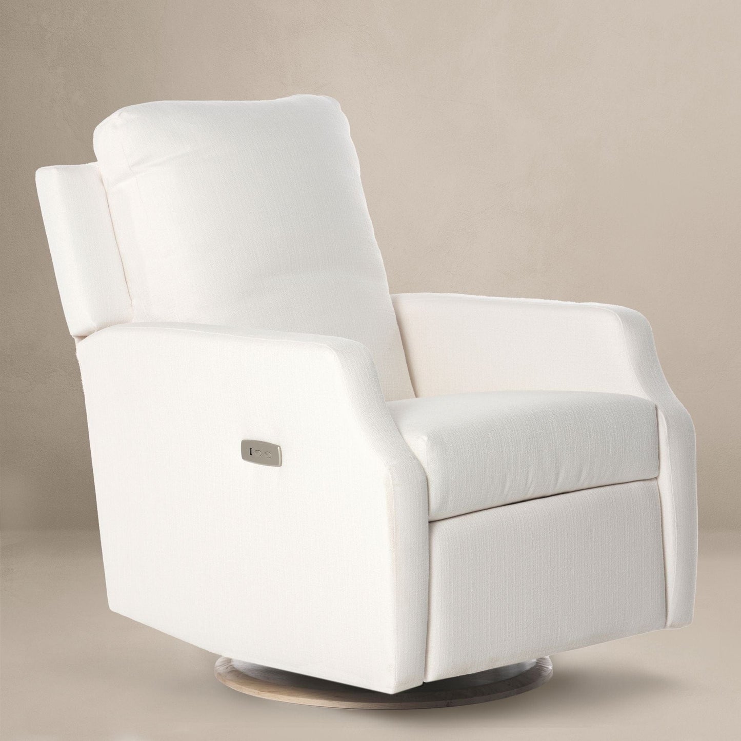 Oilo Gliders & Rockers High-Performance Ivory (+$160) / Metal Base (+$0) / Non-Motorized Recline (+$0) Olio Harlow Swivel Glider + Recliner