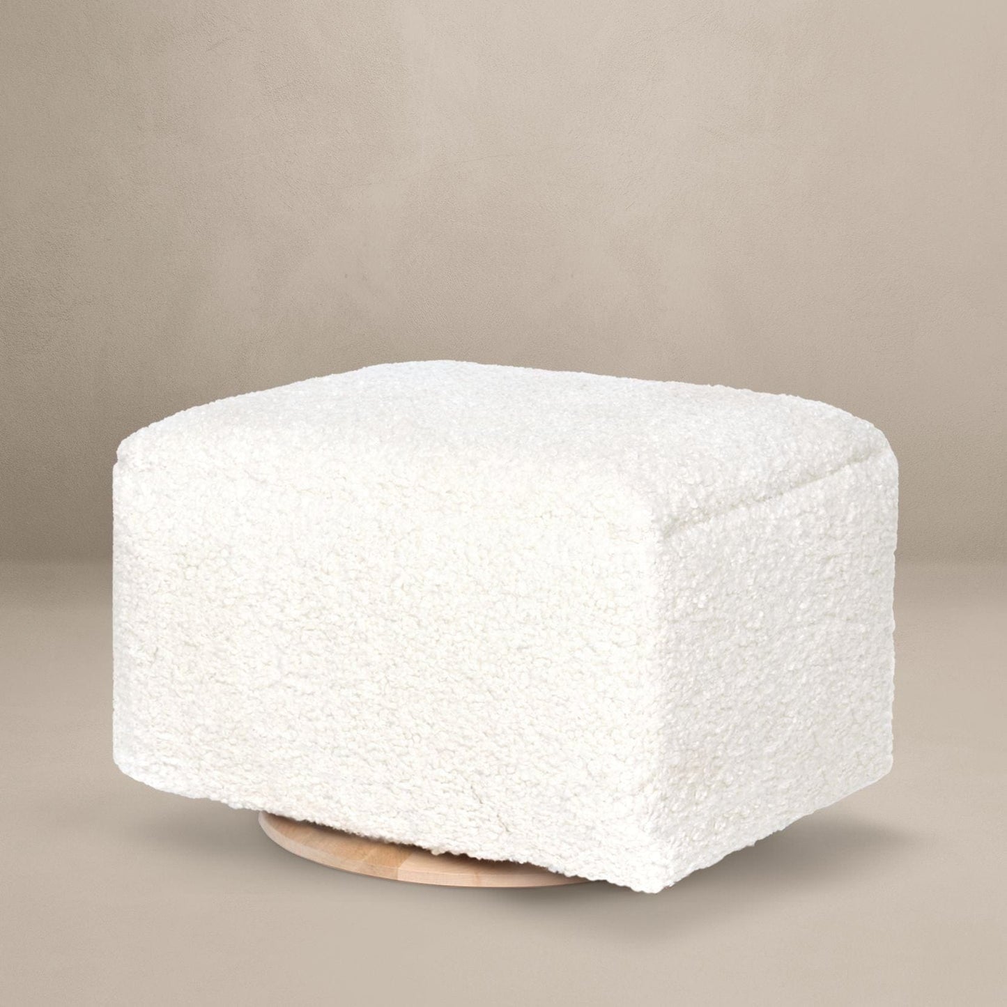 Oilo Ottomans Sheepskin Cloud (+$90) Oilo Small Stationary Rectangle Ottoman With Wood Base