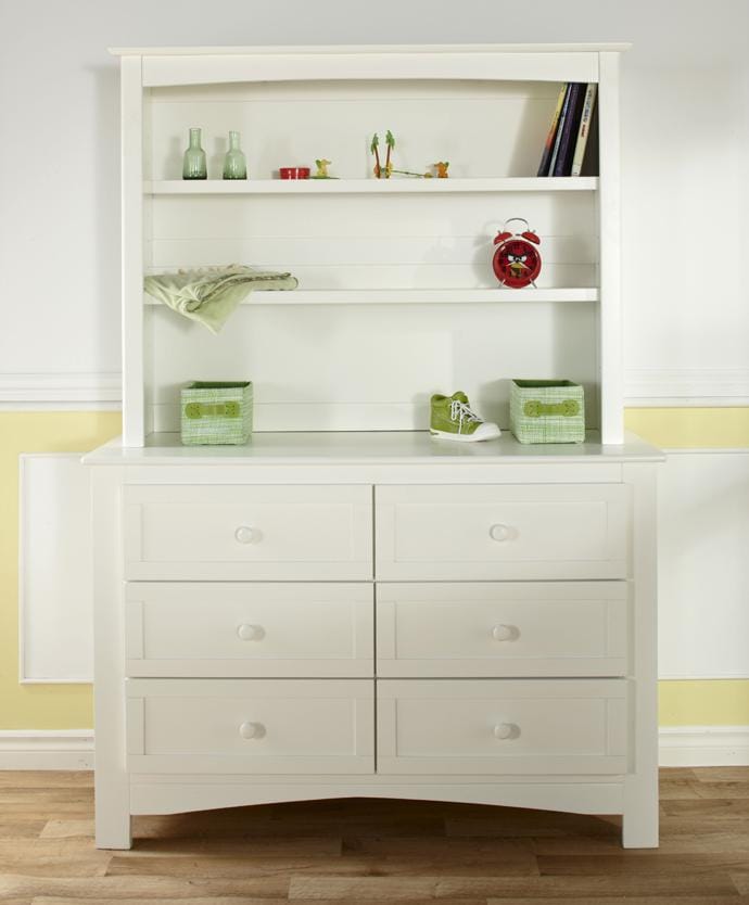 Pali Bookcases Vintage White Pali Enna Floor Bookcase / Hutch