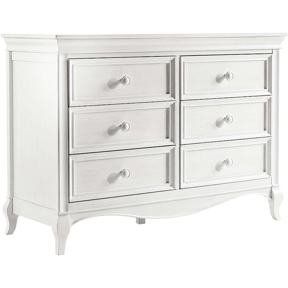 Pali Dressers Vintage White Pali Diamante Double Dresser