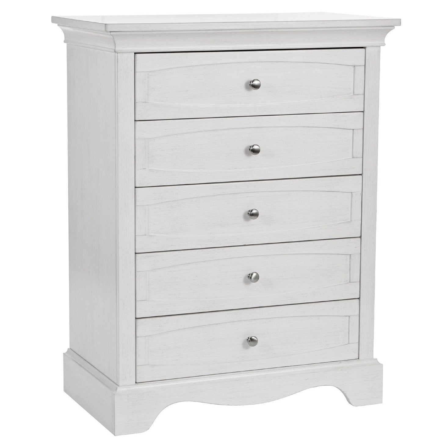 Pali Dressers Vintage White Pali Enna 5-Drawer Dresser
