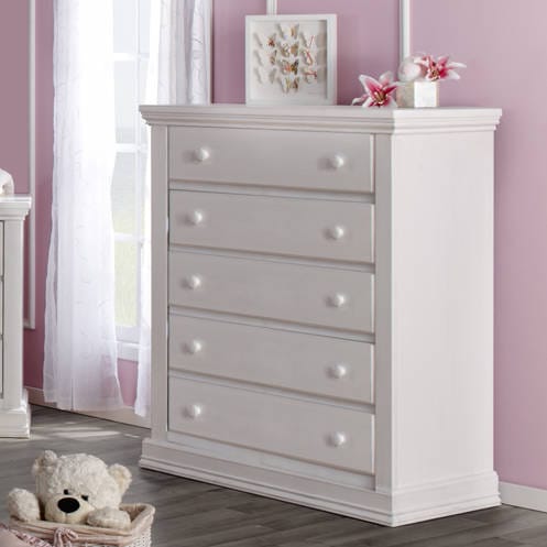 Pali Dressers Vintage White Pali Modena 5-Drawer Chest