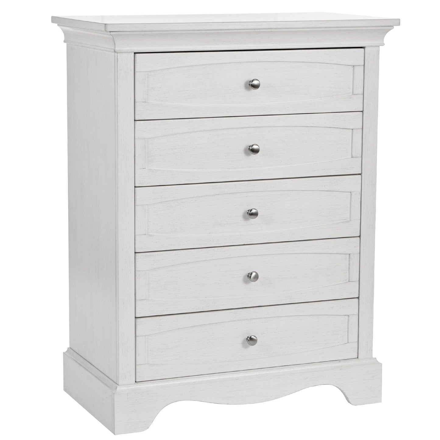 Pali Dressers Vintage White Pali Ragusa 5-Drawer Dresser
