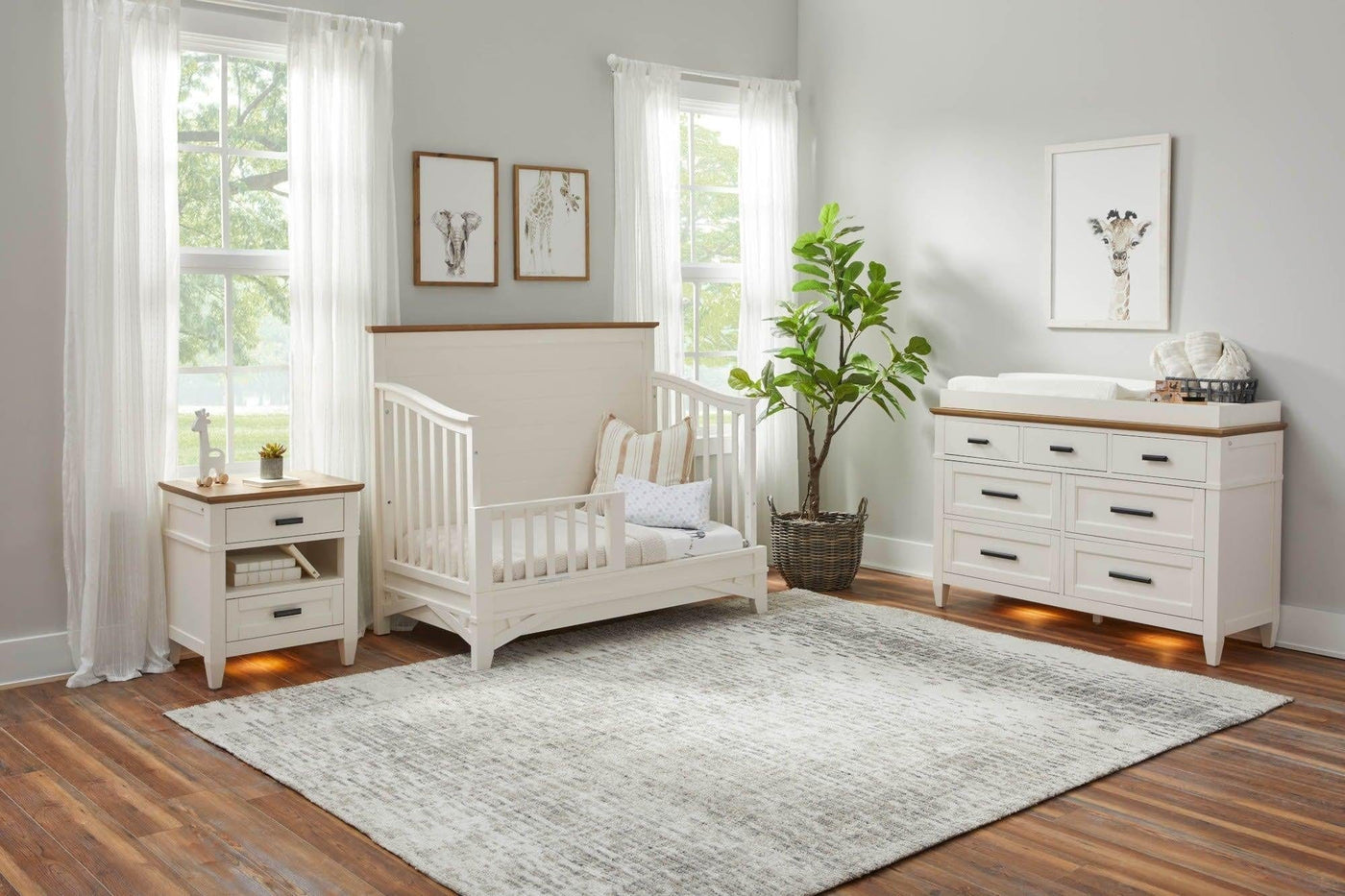 Parker House Changing Stations Linen / Warm Oak Parker House Artisan Changing Tray