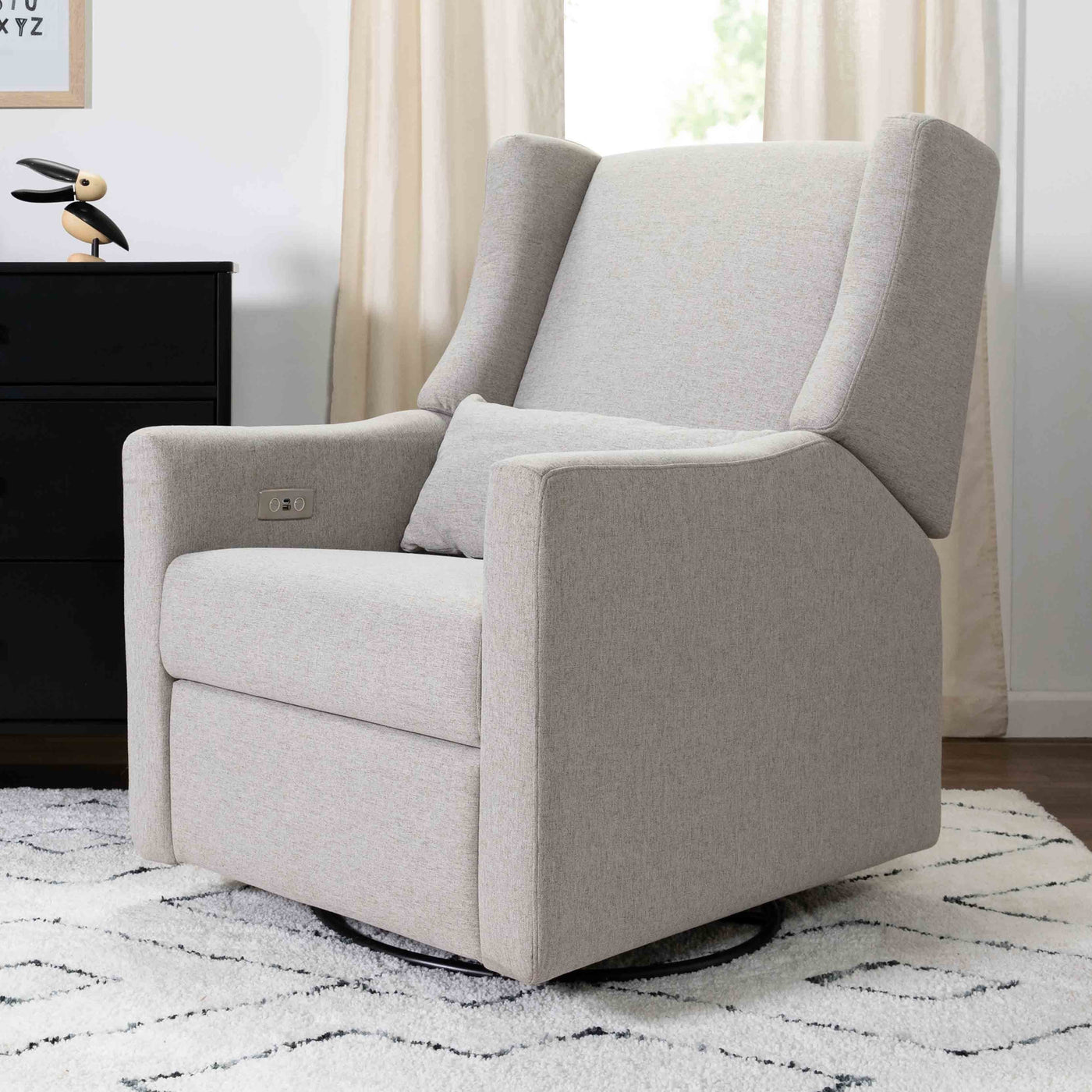 Babyletto Kiwi Electronic Recliner and Swivel Glider with USB port