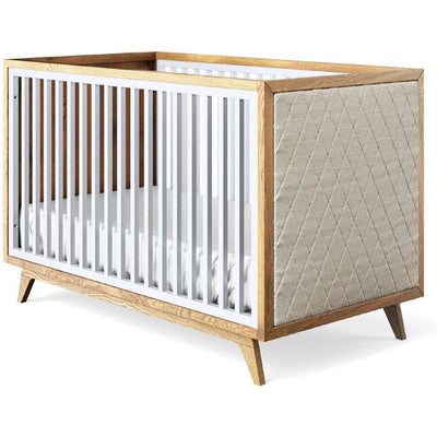 Romina Cribs Dove / Beige Linen Romina Uptown Classic Crib (Tufted Sides)