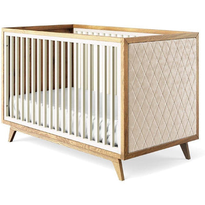 Romina Cribs Dove / Beige Velvet Romina Uptown Classic Crib (Tufted Sides)