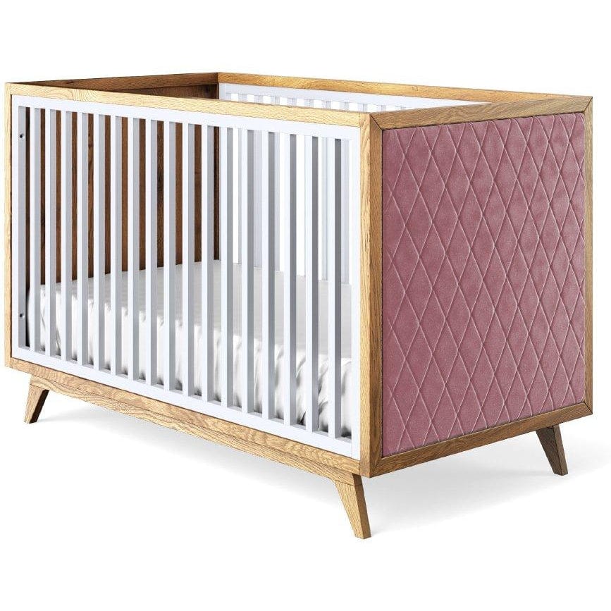 Romina Cribs Dove / Pink Velvet Romina Uptown Classic Crib (Tufted Sides)