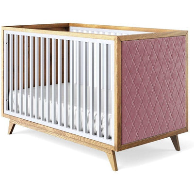 Romina Cribs Dove / Pink Velvet Romina Uptown Classic Crib (Tufted Sides)