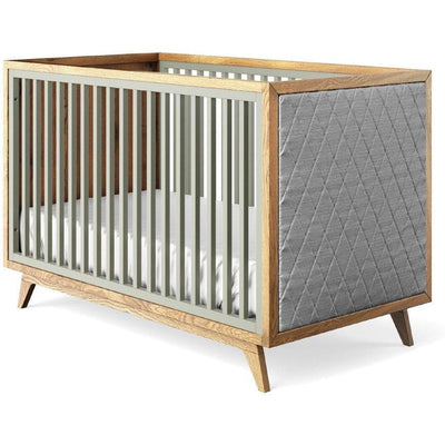 Romina Cribs Vintage Grey / Grey Linen Romina Uptown Classic Crib (Tufted Sides)