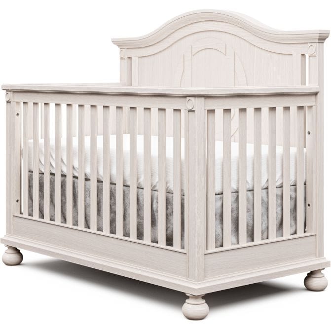 Romina Cribs Washed White Romina Dakota Convertible Crib (Solid Back)