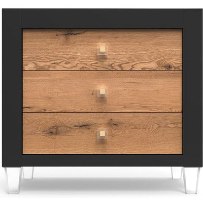 Romina Dressers Solid Black / White Oak Romina Millenario Single Dresser