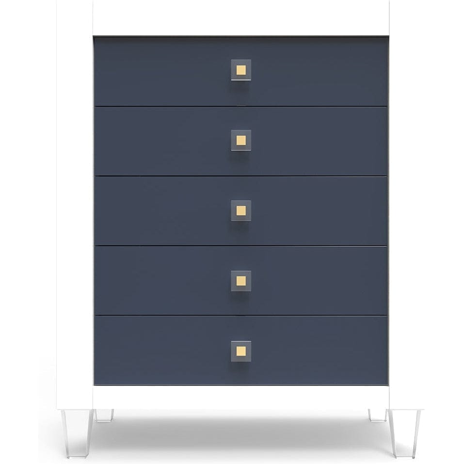 Romina Dressers Solid White / Navy Romina Millenario Tall Chest