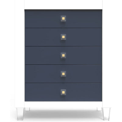Romina Dressers Solid White / Navy Romina Millenario Tall Chest