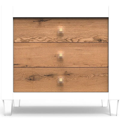 Romina Dressers Solid White / White Oak Romina Millenario Single Dresser