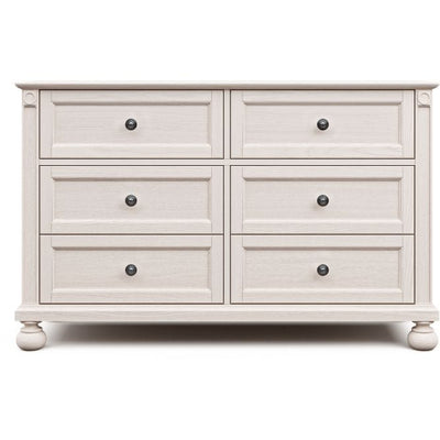 Romina Dressers Washed White / Bronze Romina Dakota Double Dresser