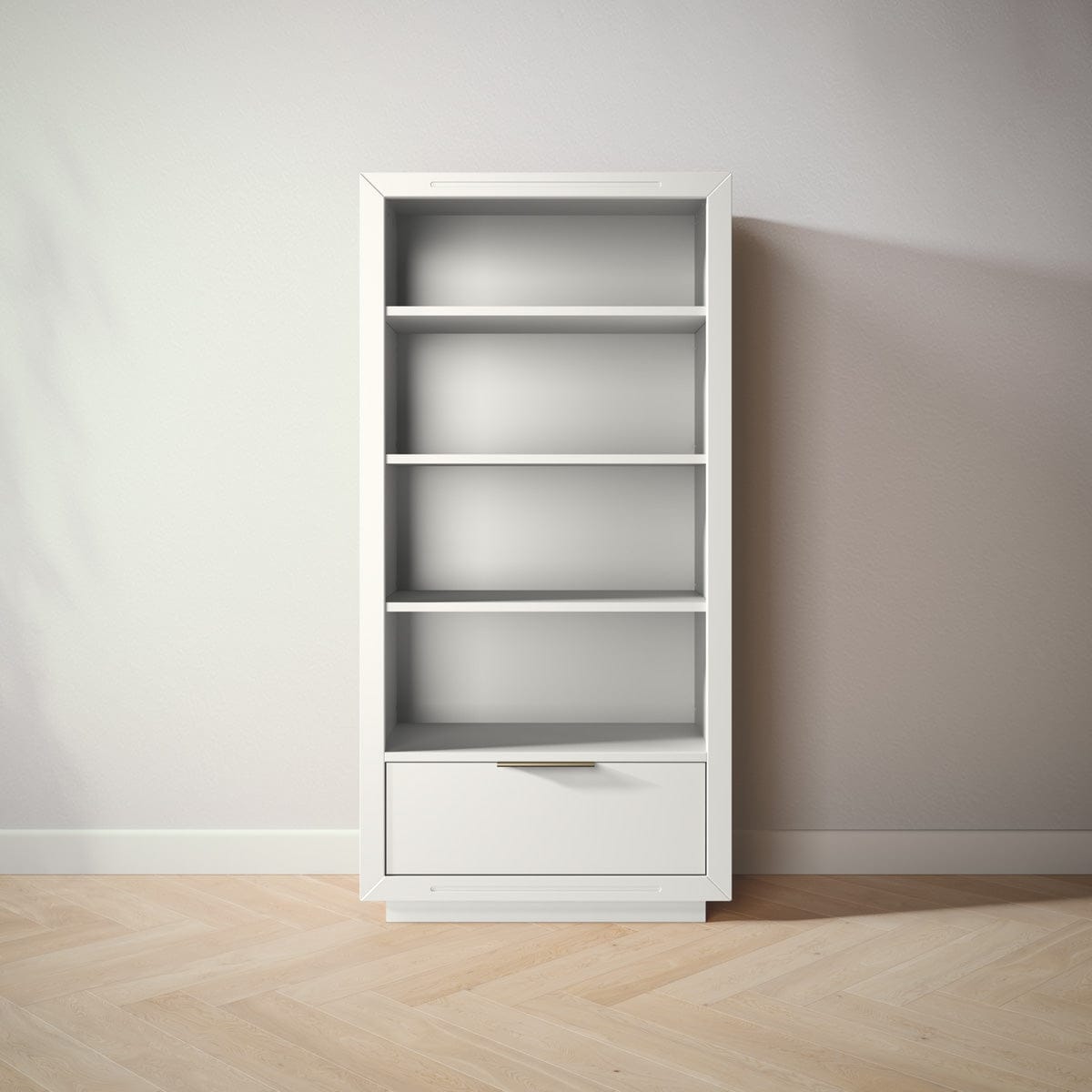 Romina Furniture Bookcases Solid White Romina Quadro Bookcase