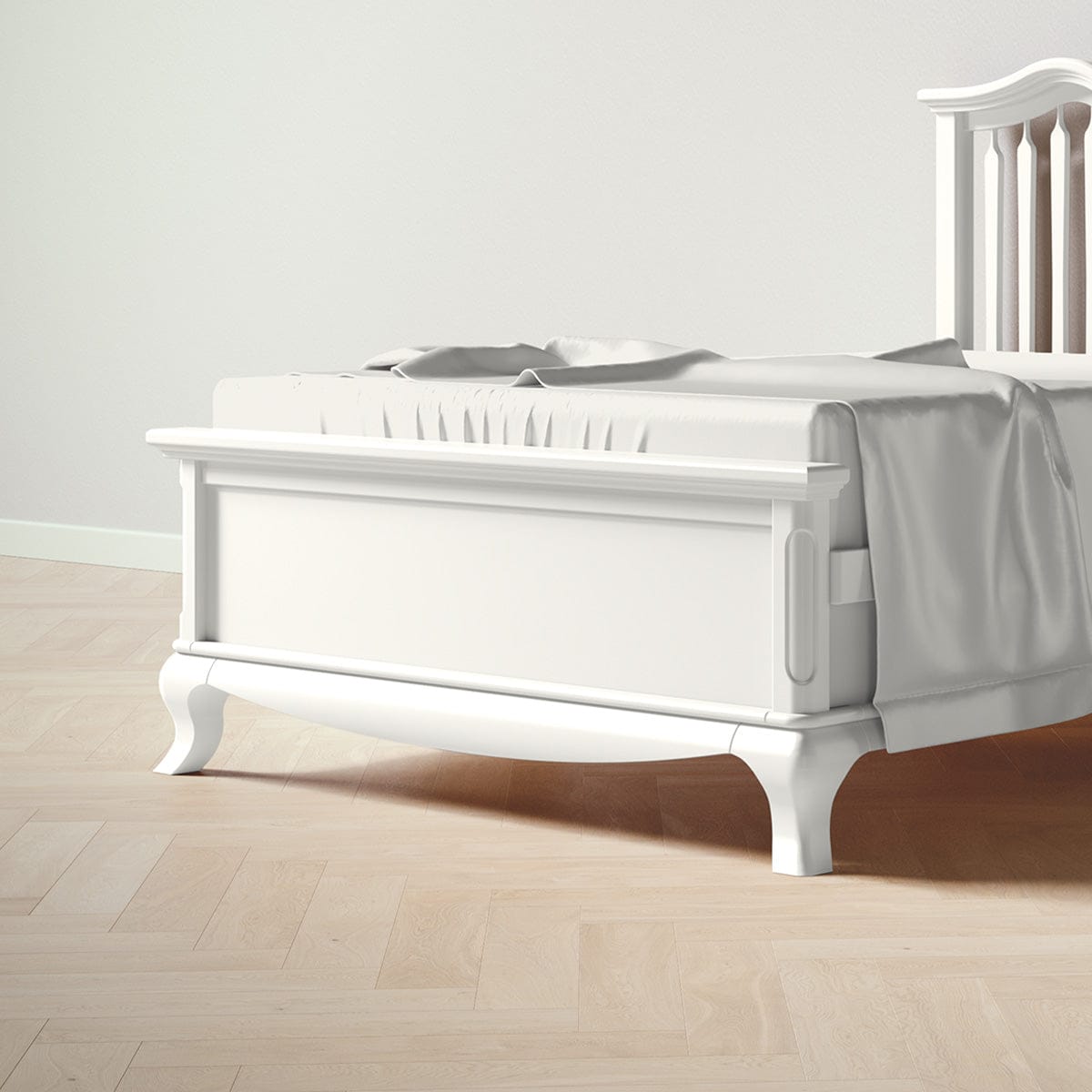 Romina Furniture Conversion Kits Solid White Romina Cleopatra Low-Profile Footboard