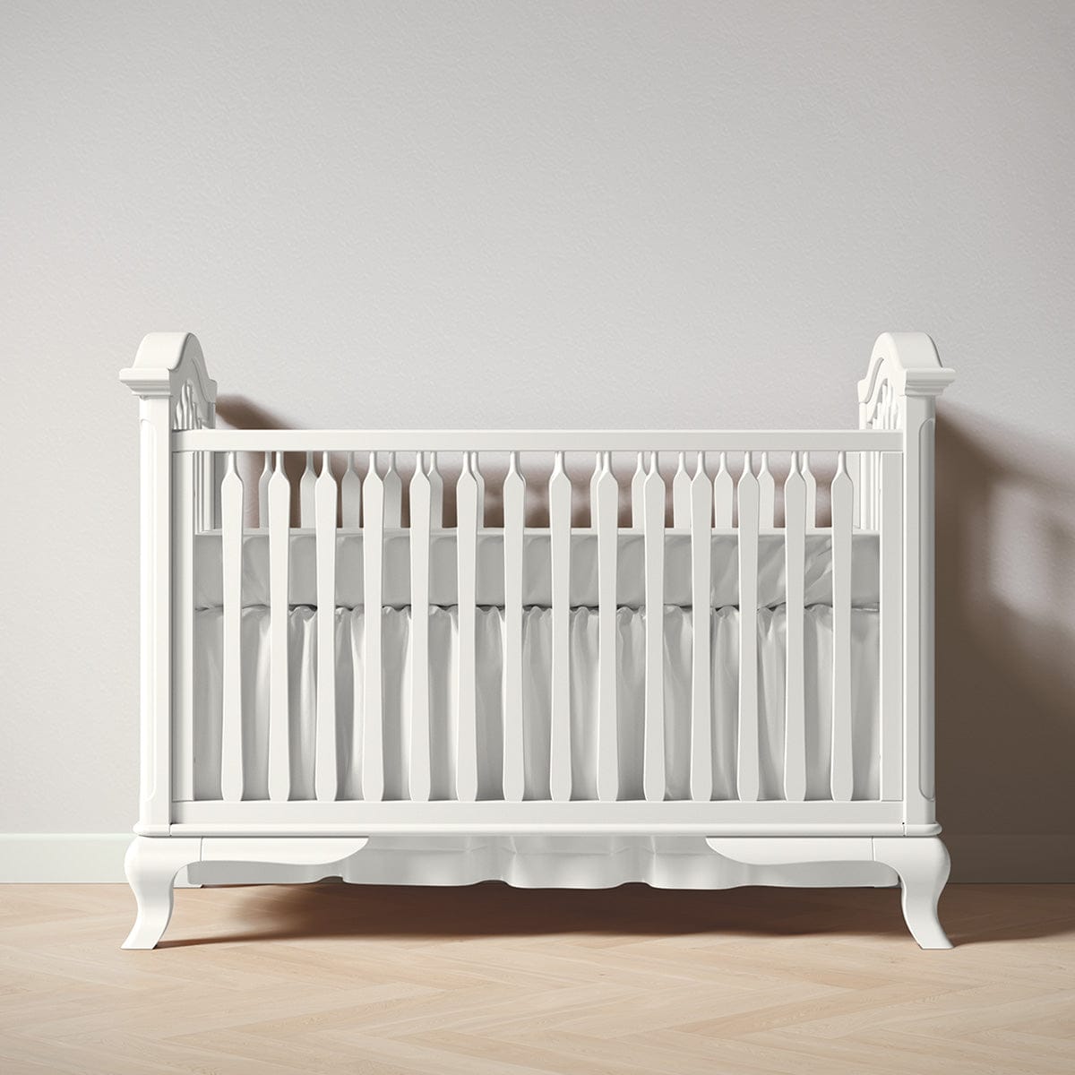 Romina Furniture Cribs Solid White Romina Cleopatra Classic Crib