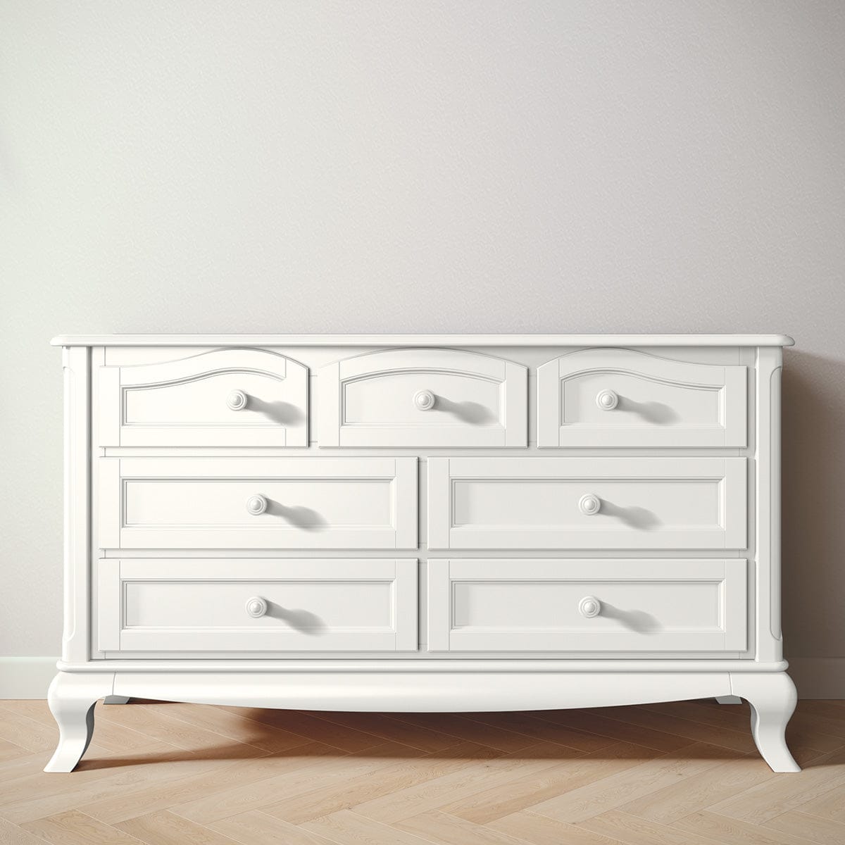 Romina Furniture Dressers Solid White / Standard Romina Cleopatra Double Dresser