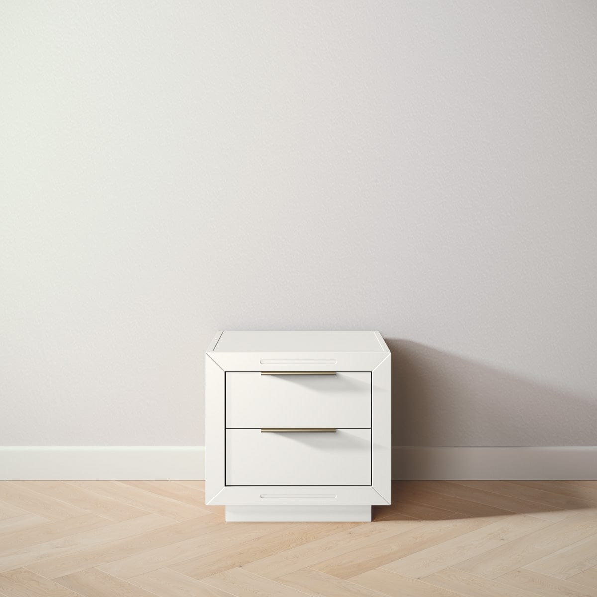 Romina Furniture Nightstands Solid White Romina Quadro Nightstand