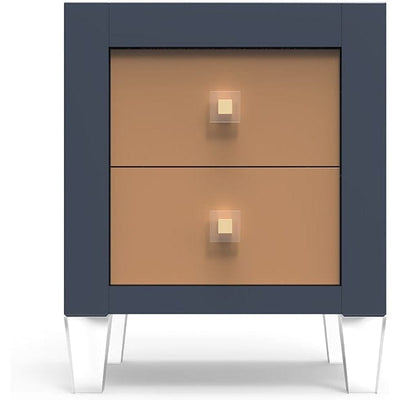 Romina Nightstands Navy / Metallic Gold Romina Millenario Nightstand