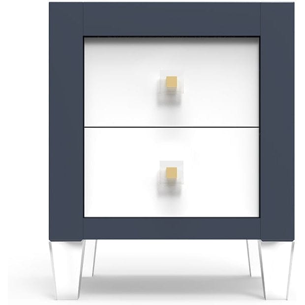 Romina Nightstands Navy / Solid White Romina Millenario Nightstand