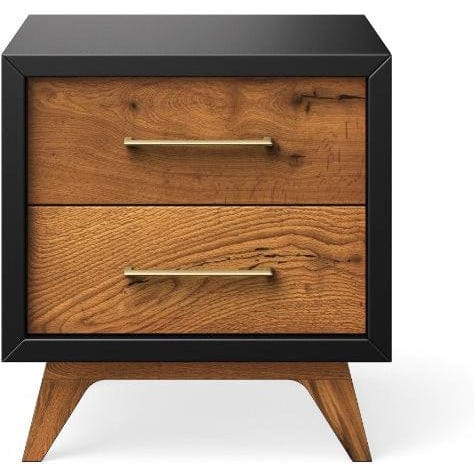Romina Nightstands Solid Black / Gold Romina Uptown Nightstand