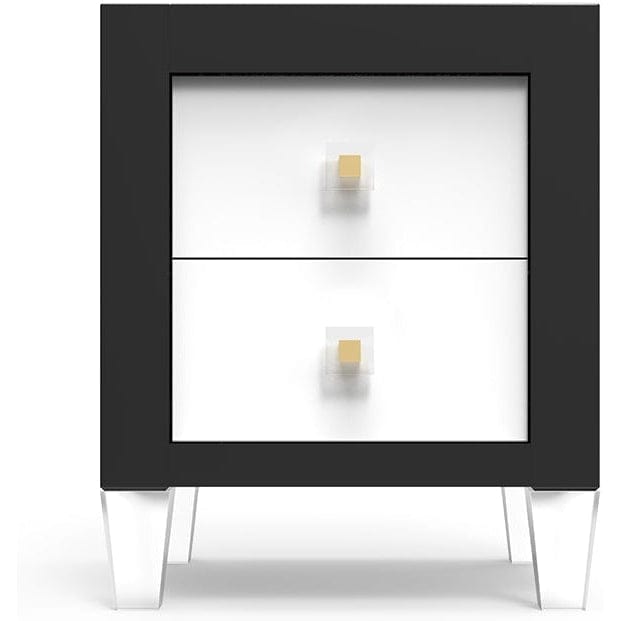 Romina Nightstands Solid Black / Solid White Romina Millenario Nightstand