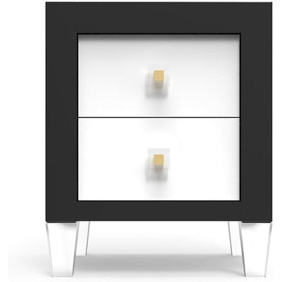 Romina Nightstands Solid Black / Solid White Romina Millenario Nightstand