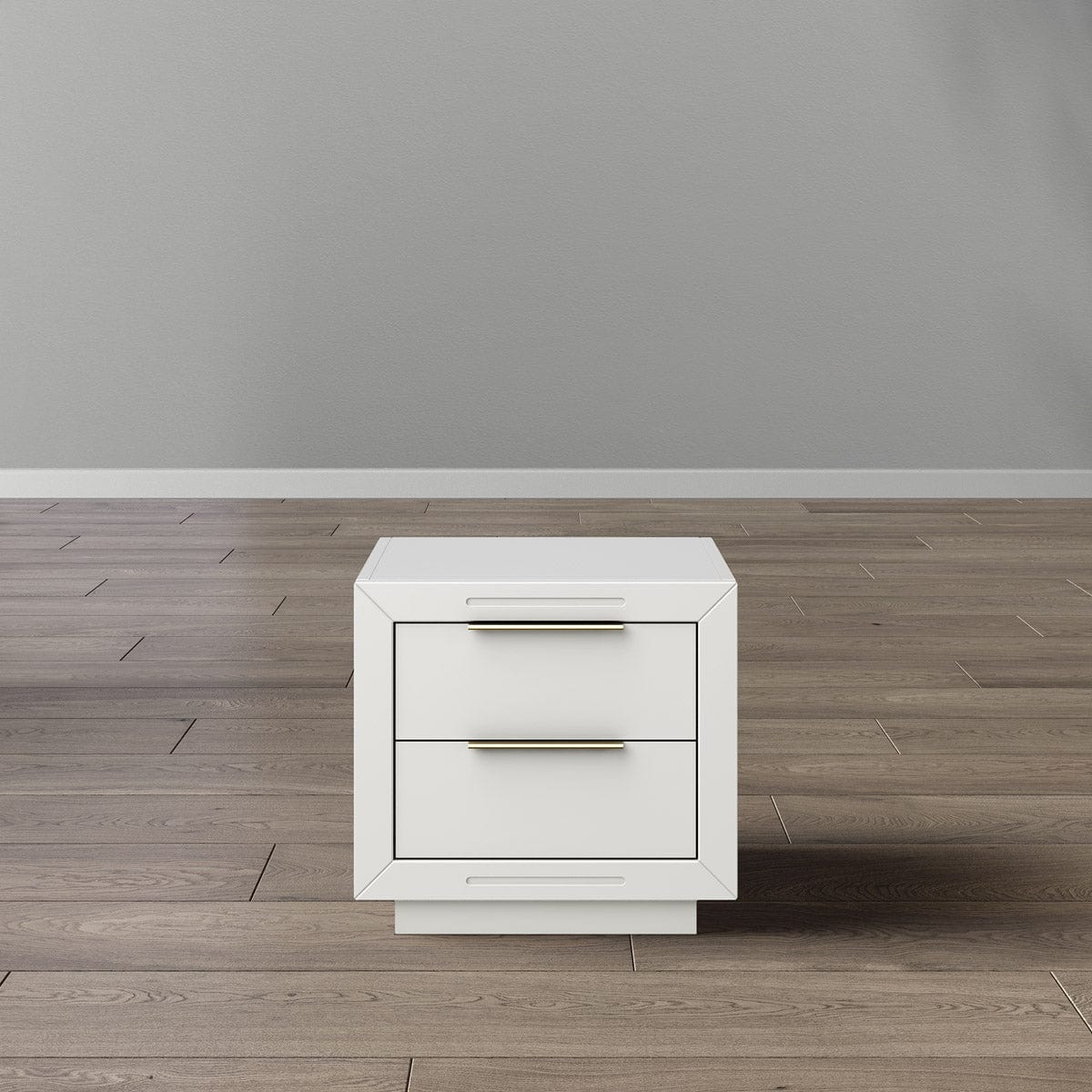 Romina Nightstands Solid White Romina Quadro Nightstand