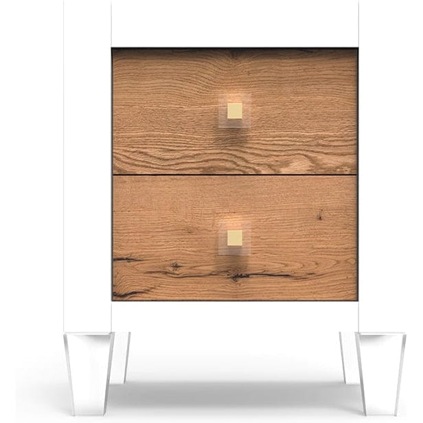 Romina Nightstands Solid White / White Oak Romina Millenario Nightstand