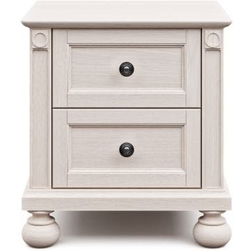 Romina Nightstands Washed White / Bronze Romina Dakota Nightstand