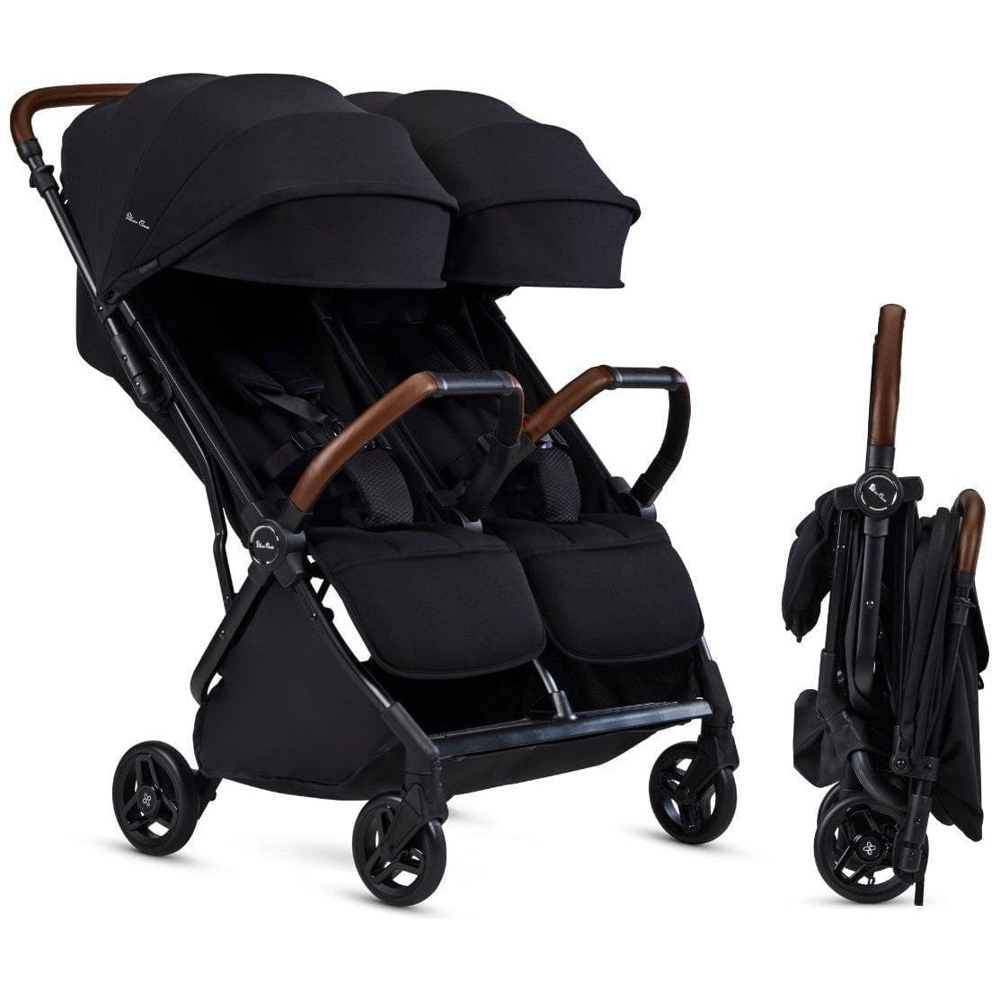 Silver Cross Strollers - Double Black Silver Cross Jet Double Stroller