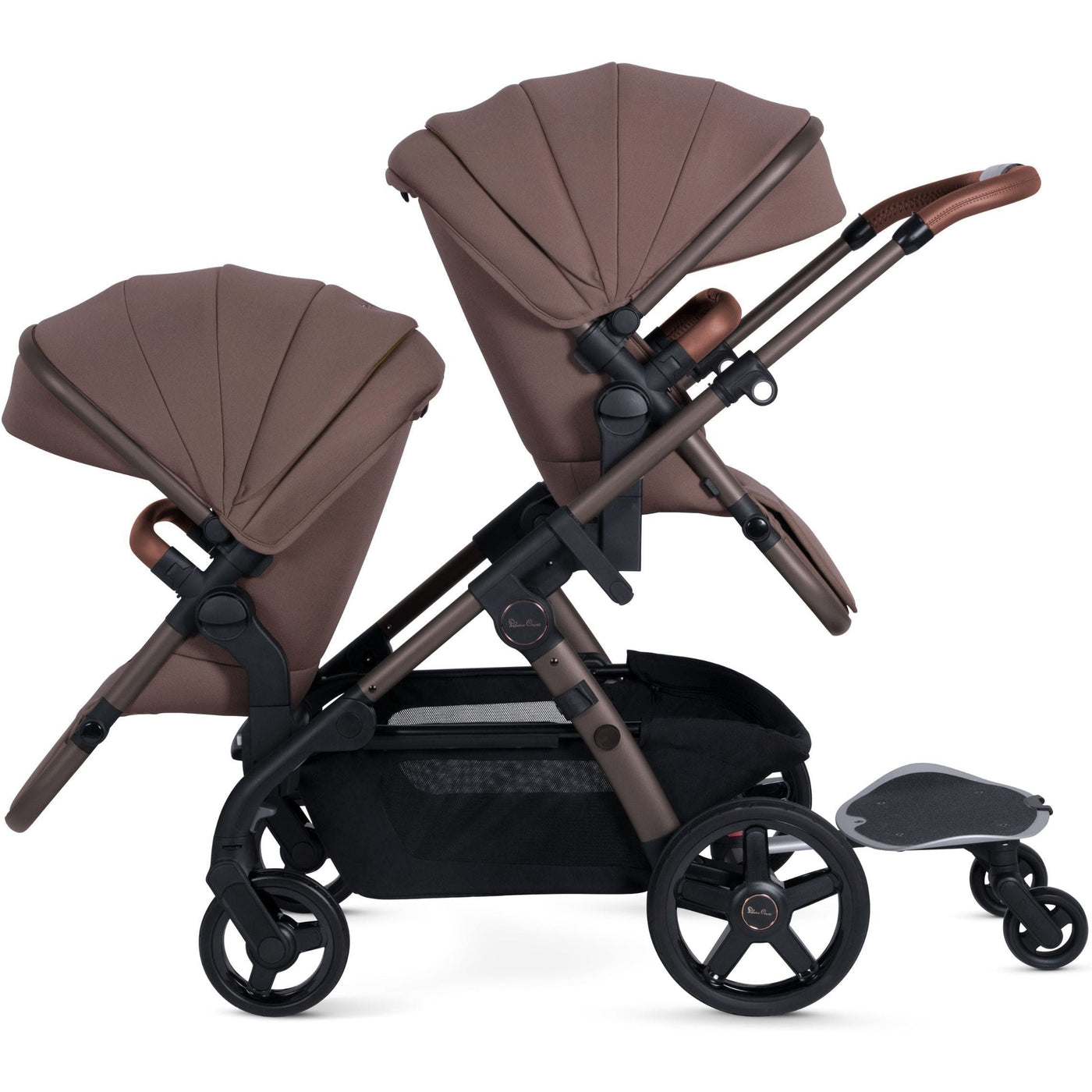 Silver Cross Strollers - Double Silver Cross Wave 3 Single-to-Double Stroller