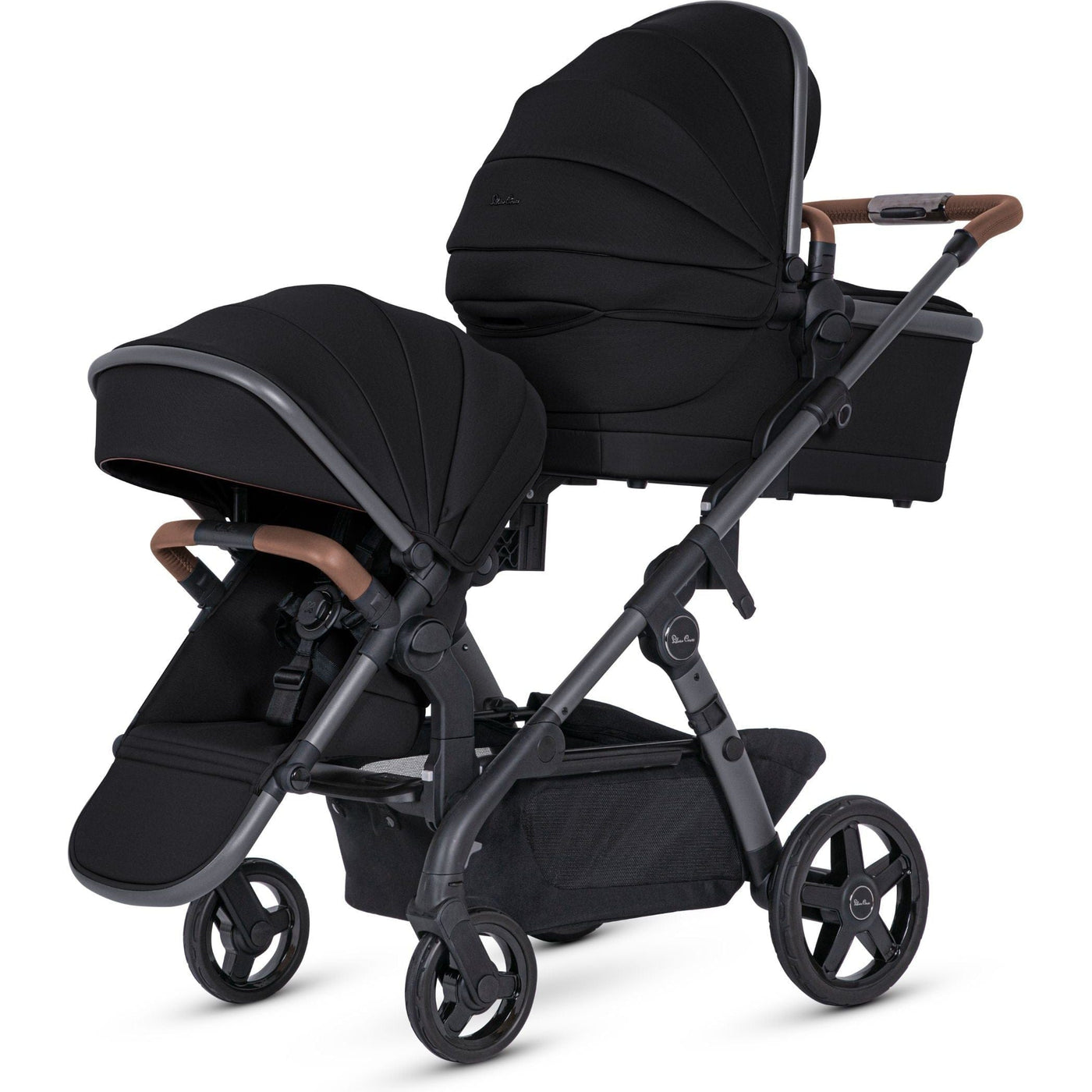 Silver Cross Strollers - Double Silver Cross Wave 3 Single-to-Double Stroller