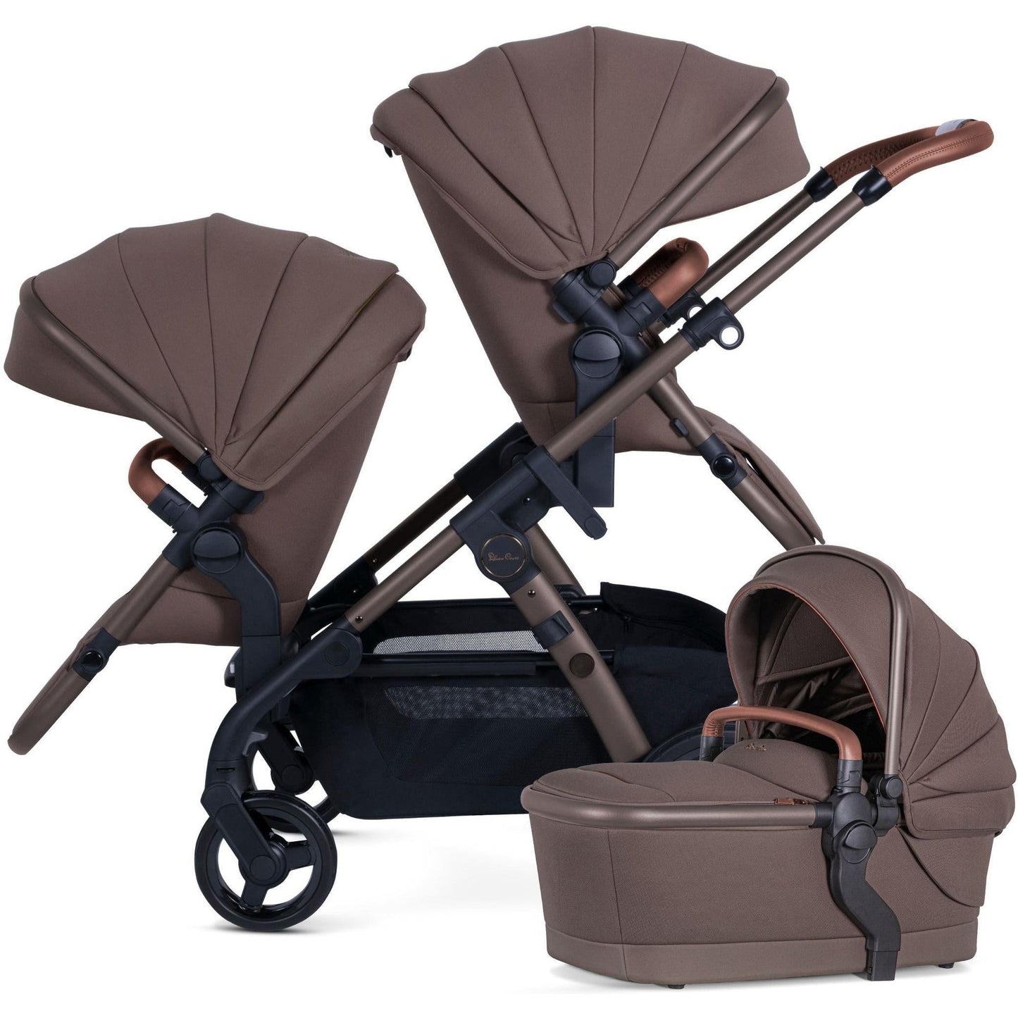 Silver Cross Wave 3 Single to Double Stroller Licorice