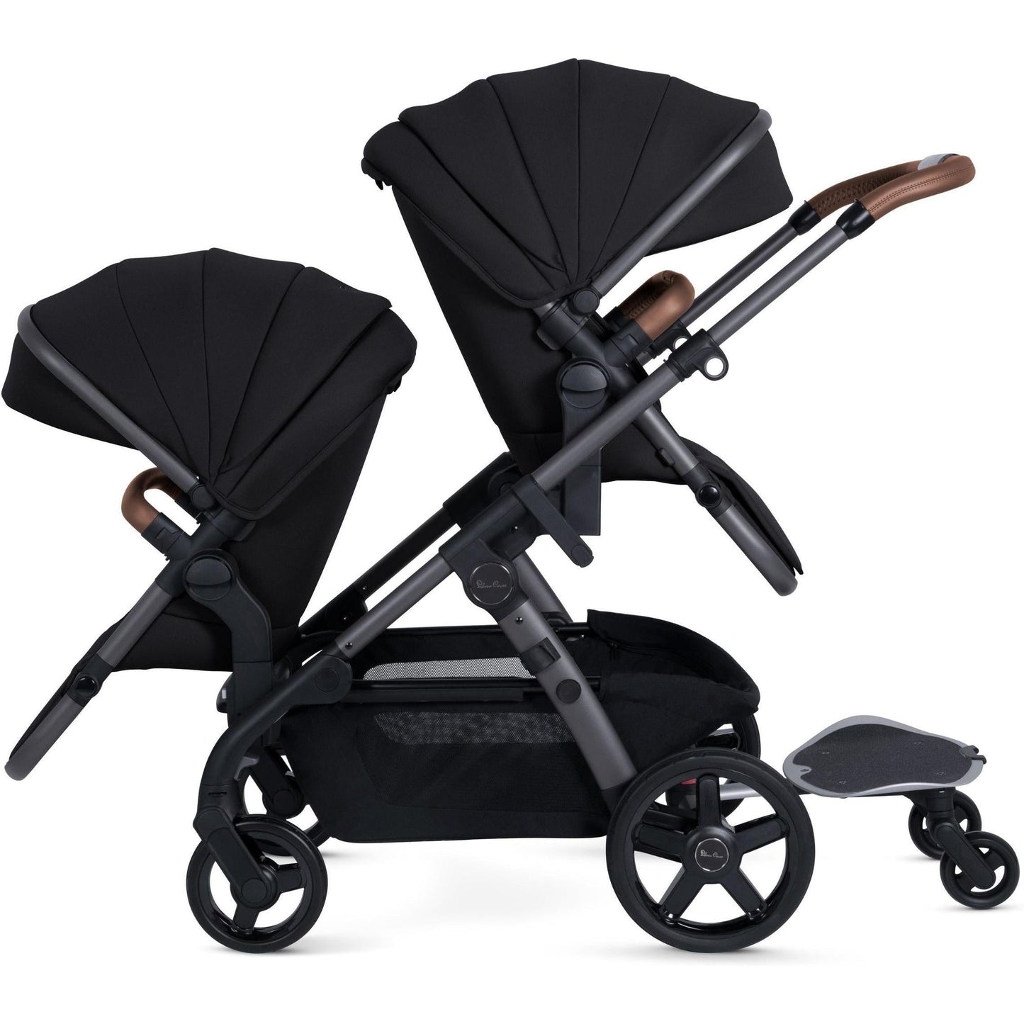 Silver Cross Wave 3 Single to Double Stroller Licorice