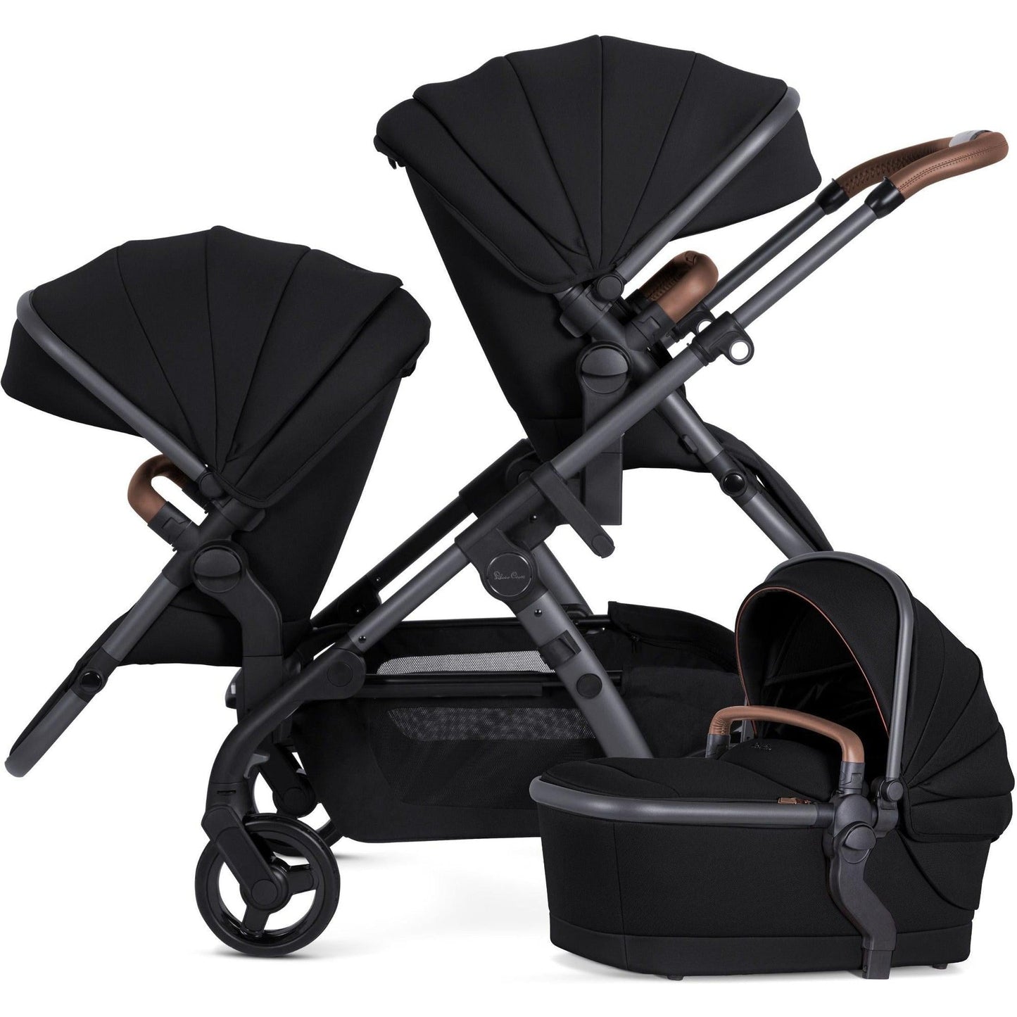 Silver Cross Wave 3 Single to Double Stroller Licorice