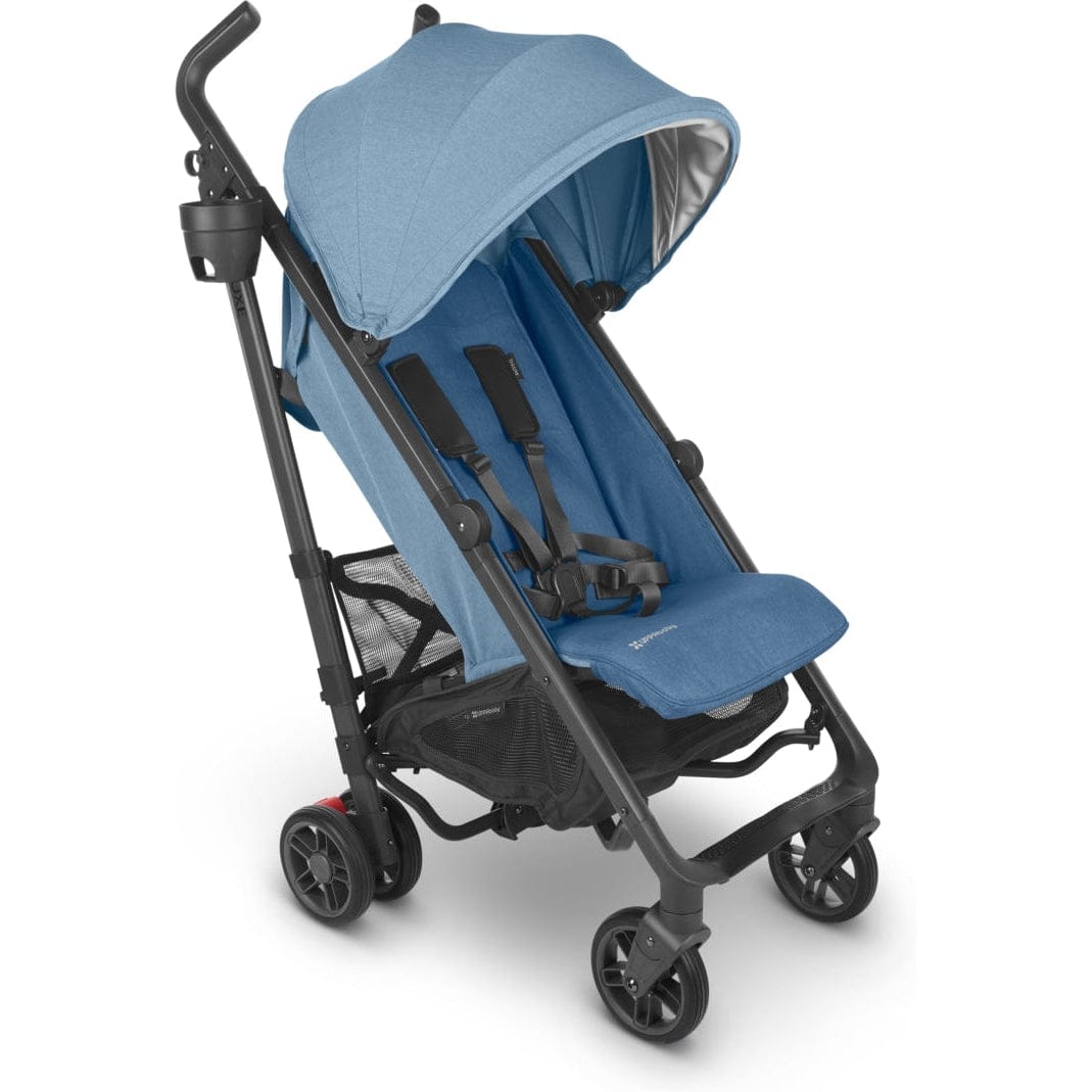 UPPAbaby Strollers - Lightweight/Travel Charlotte (Coastal Blue Mélange/Carbon Frame) UPPAbaby G-Luxe Stroller