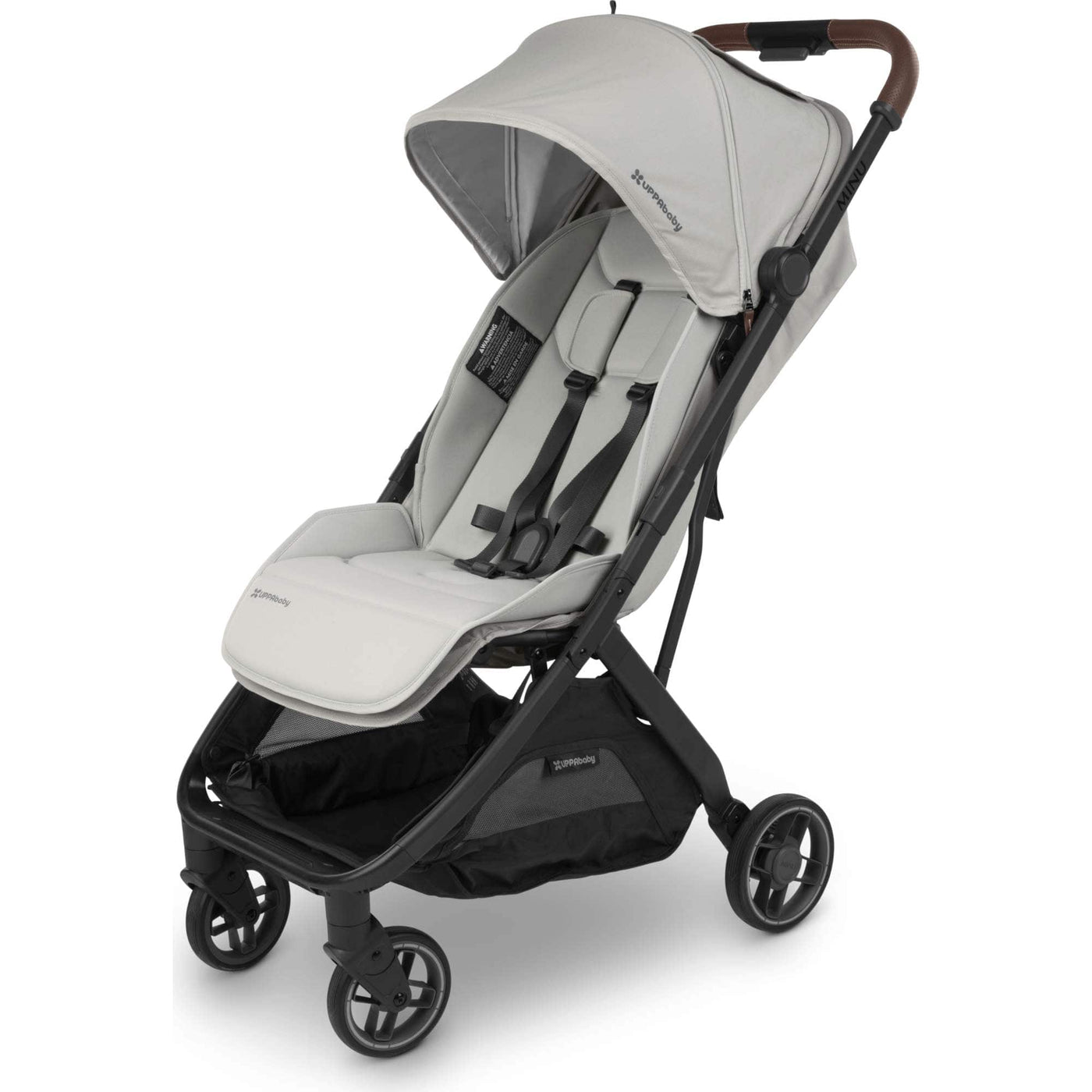 UPPAbaby Strollers - Single Savannah (Pearl Gray Mélange | Carbon Frame | Chestnut Leather) UPPAbaby Minu V3 Stroller