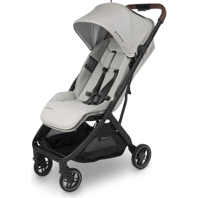 UPPAbaby Strollers - Single Savannah (Pearl Gray Mélange | Carbon Frame | Chestnut Leather) UPPAbaby Minu V3 Stroller