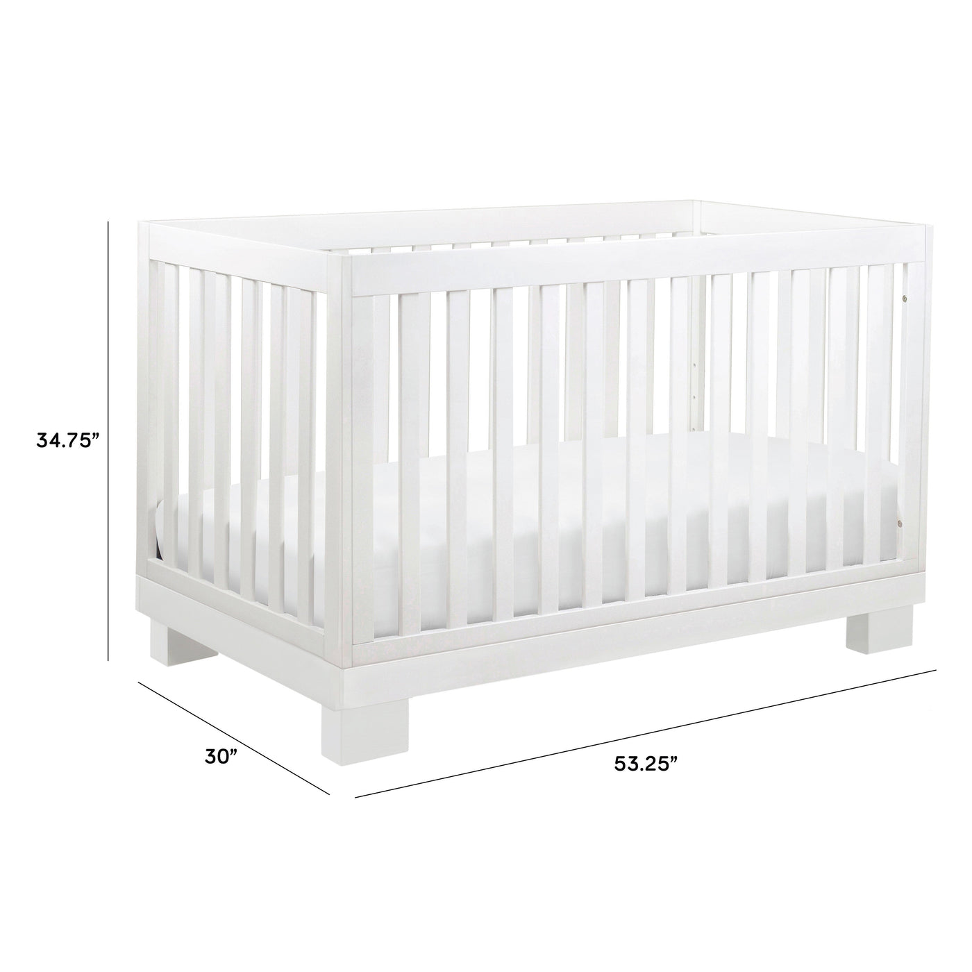 Babyletto Modo 3-in-1 Convertible Crib with Toddler Bed Conversion Kit