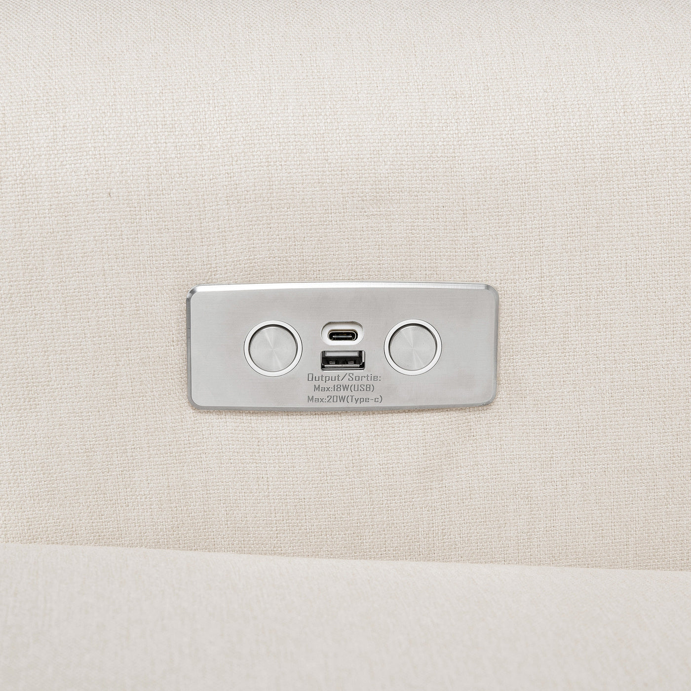 Namesake Harbour Electronic Recliner and Swivel Glider in Eco-Performance Fabric with USB port | Water Repellent & Stain Resistant