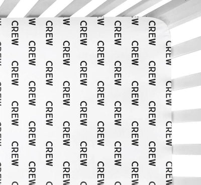 Sugar + Maple Personalized Crib Sheet - Repeating Name Vertical