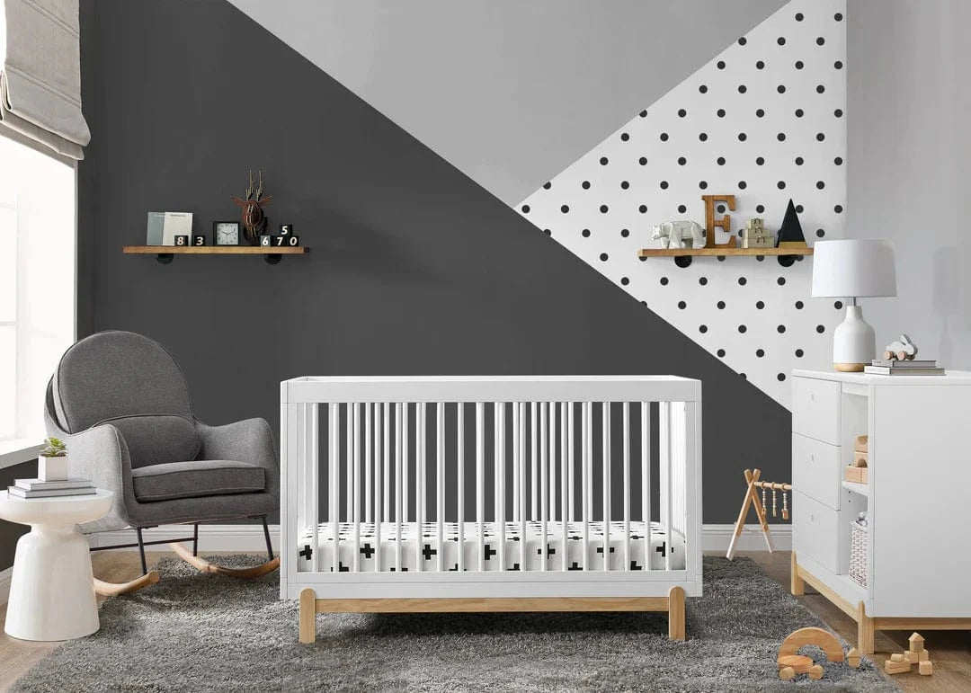 Delta Cribs Bianca White with Natural Delta Poppy Convertible Crib