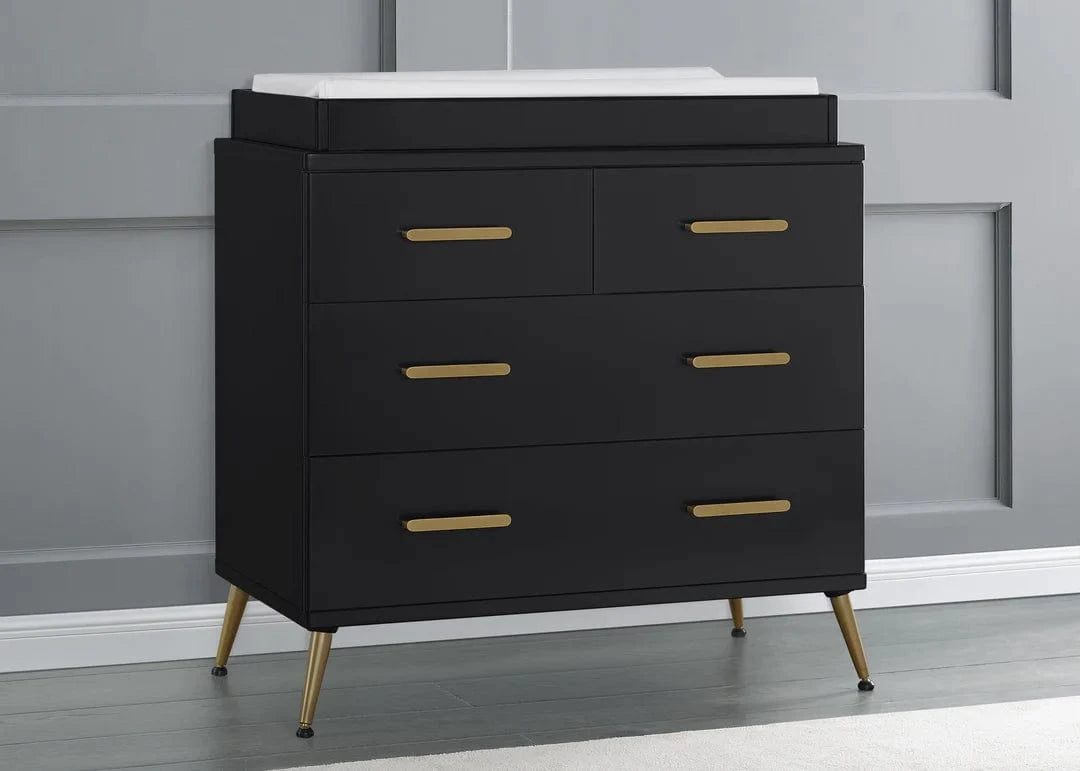 Delta Dressers Black Delta Sloane 4 Drawer Dresser with Changer Top - Assembly required