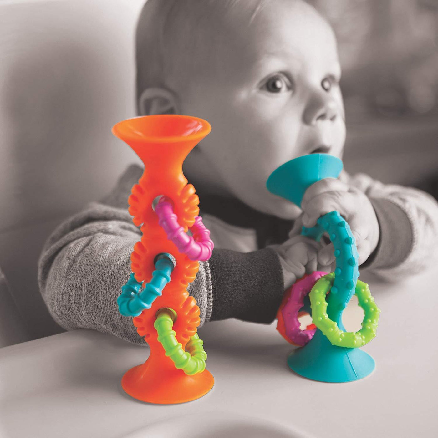 Fat Brain Toys Toys 0+ Fat Brain Toys Pip Squigz Loops Orange