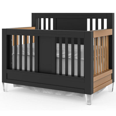 Romina Cribs Solid Black / Metallic Gold Romina Millenario Convertible Crib